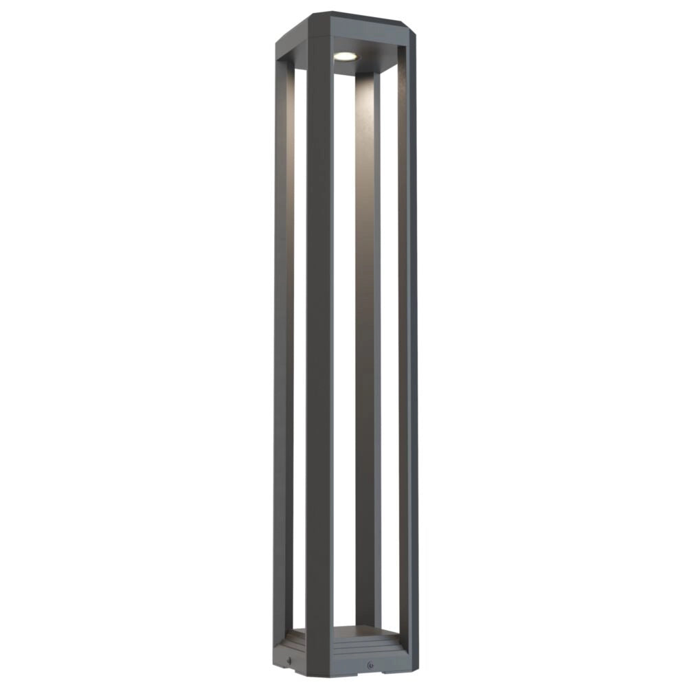 Lampada Da Terra Moderna Da Esterno Alluminio Grigio Luce Led 13W Ip65