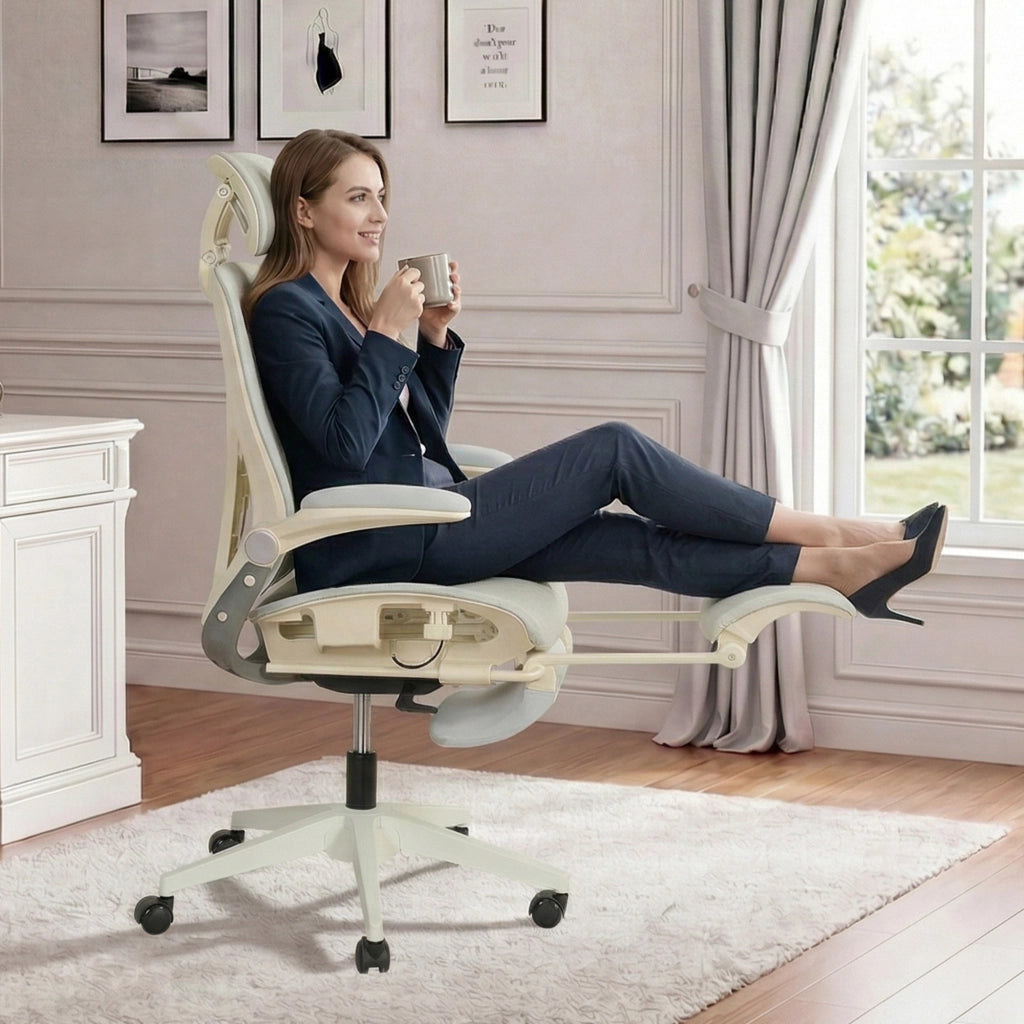 Sedia da ufficio ergonomica ¨C zephmum ¨C grigio