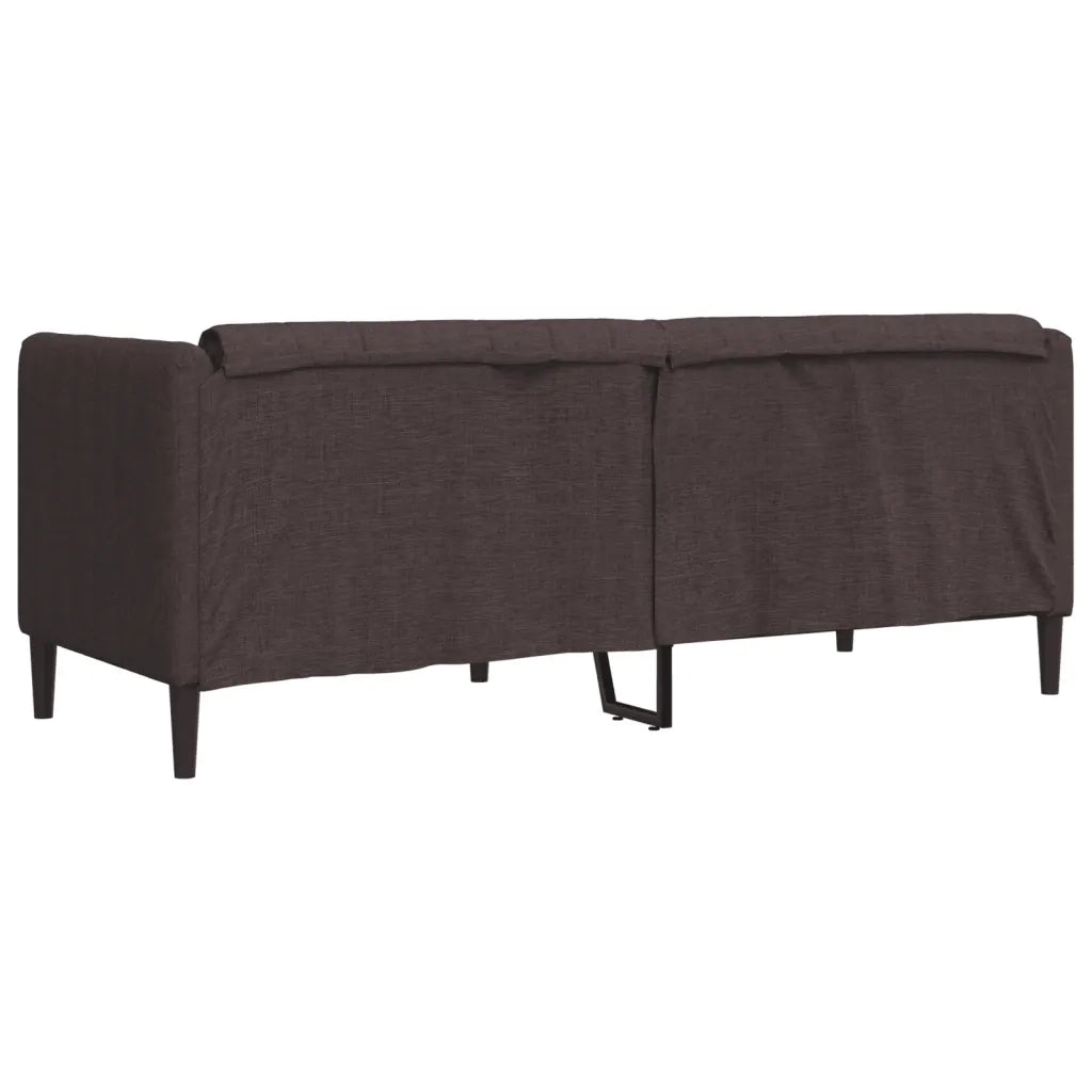 Divano a 2 Posti-Sofa 2 Posti Marrone Scuro in Tessuto