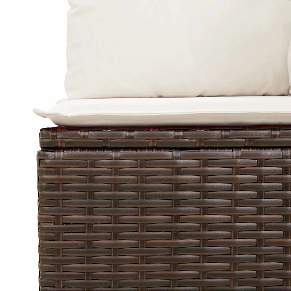 Set di divani 6 pcs Marrone polyrattan