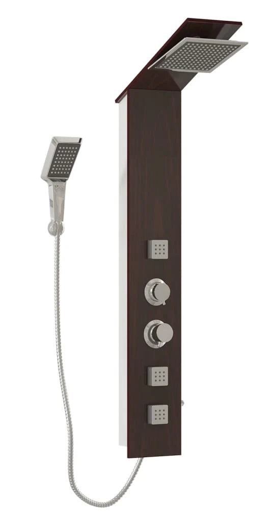 Pannello doccia in vetro per interni da bagno marrone da 127 cm 02_0003122