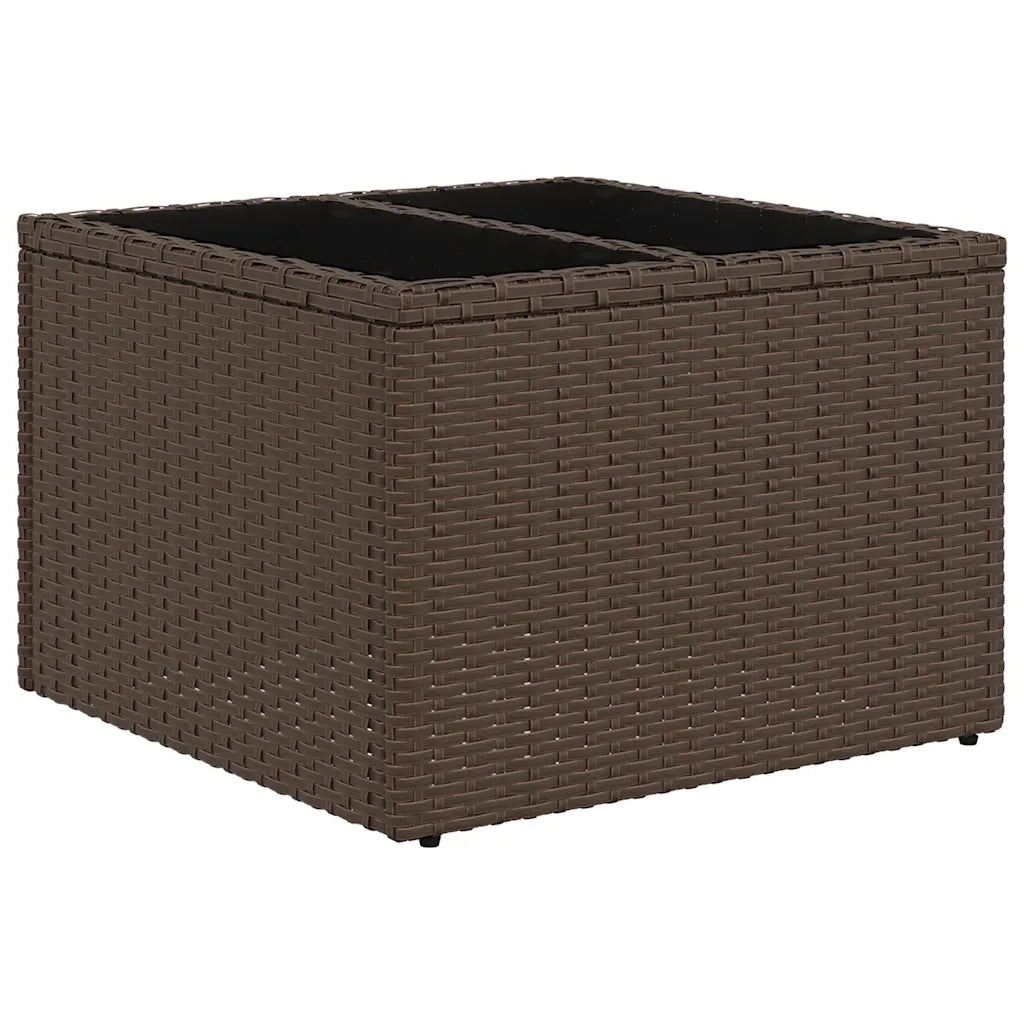 Set Divani da Giardino 9pz con Cuscini Marrone in Polyrattan 3325550