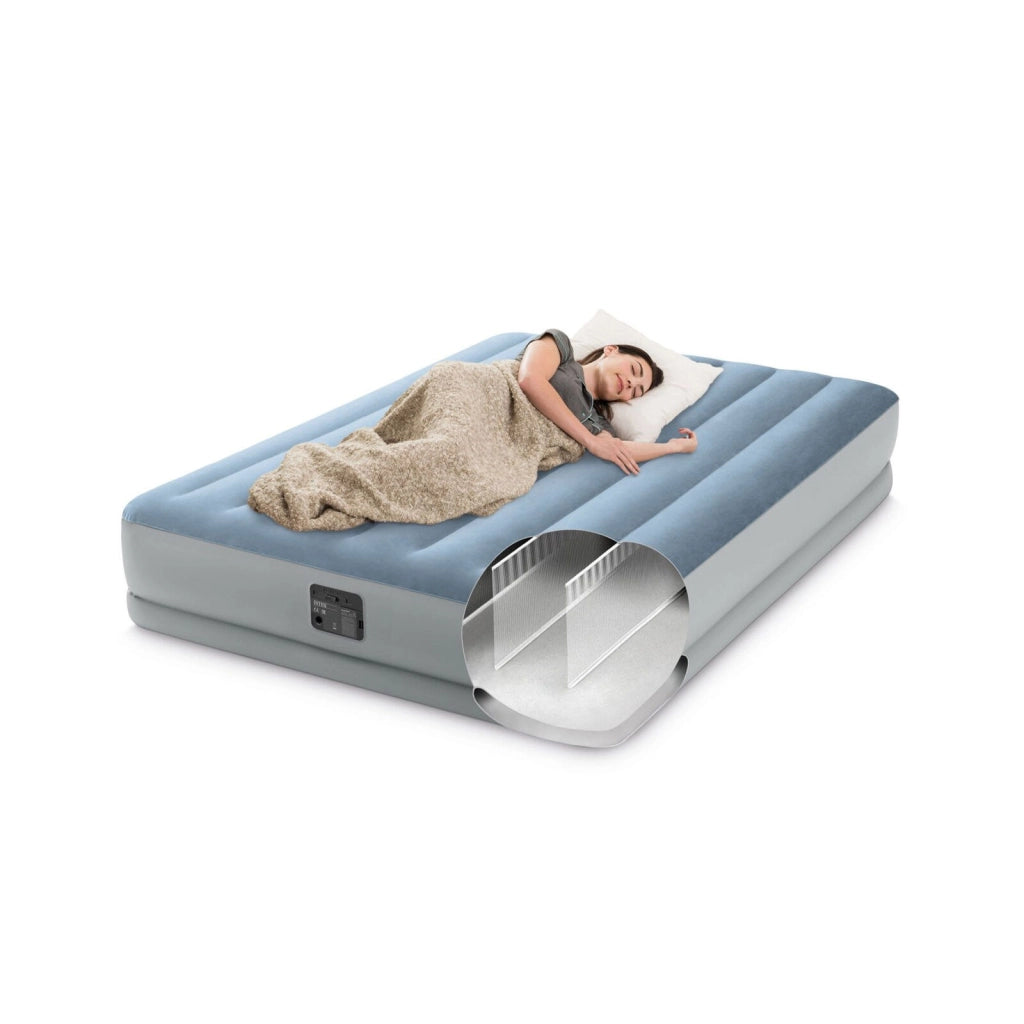 Intex 64159 Materasso Matrimoniale Autogonfiante USB Dura-Beam Mid-Rise Comfort 152x203x36 cm Matrimoniale  Versione 2023
