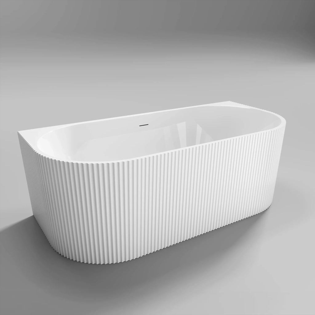 Vasca Bagno A Parete Veneta 170cm Copritappo bianco