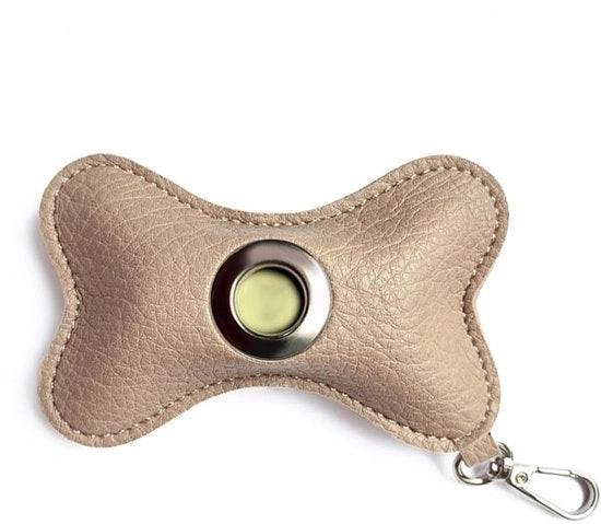 Contenitore per Sacchetti di Cane - Dispensatore in Pelle - Chiusura a Cerniera - Ferma Cinturone - Clip a Pistola - Leggero - Adatto per Cinturone di Cane - Dispensatore per Sacchetti di Cane