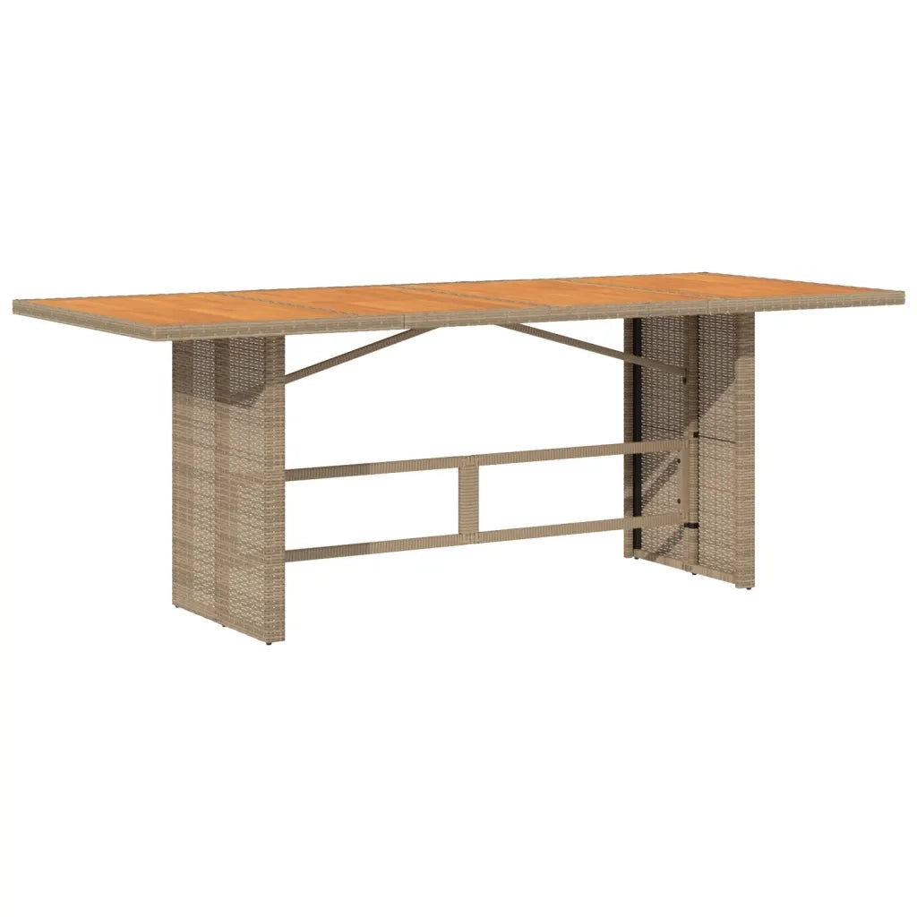 Set Pranzo da Giardino 9 pz con Cuscini Beige Misto Polyrattan 3212718