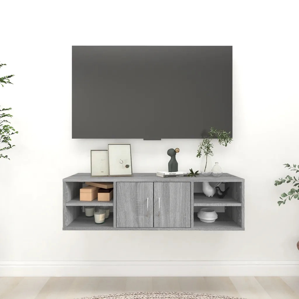 Mensola a Muro Grigio Sonoma 102x30x29 cm Legno Multistrato 826364