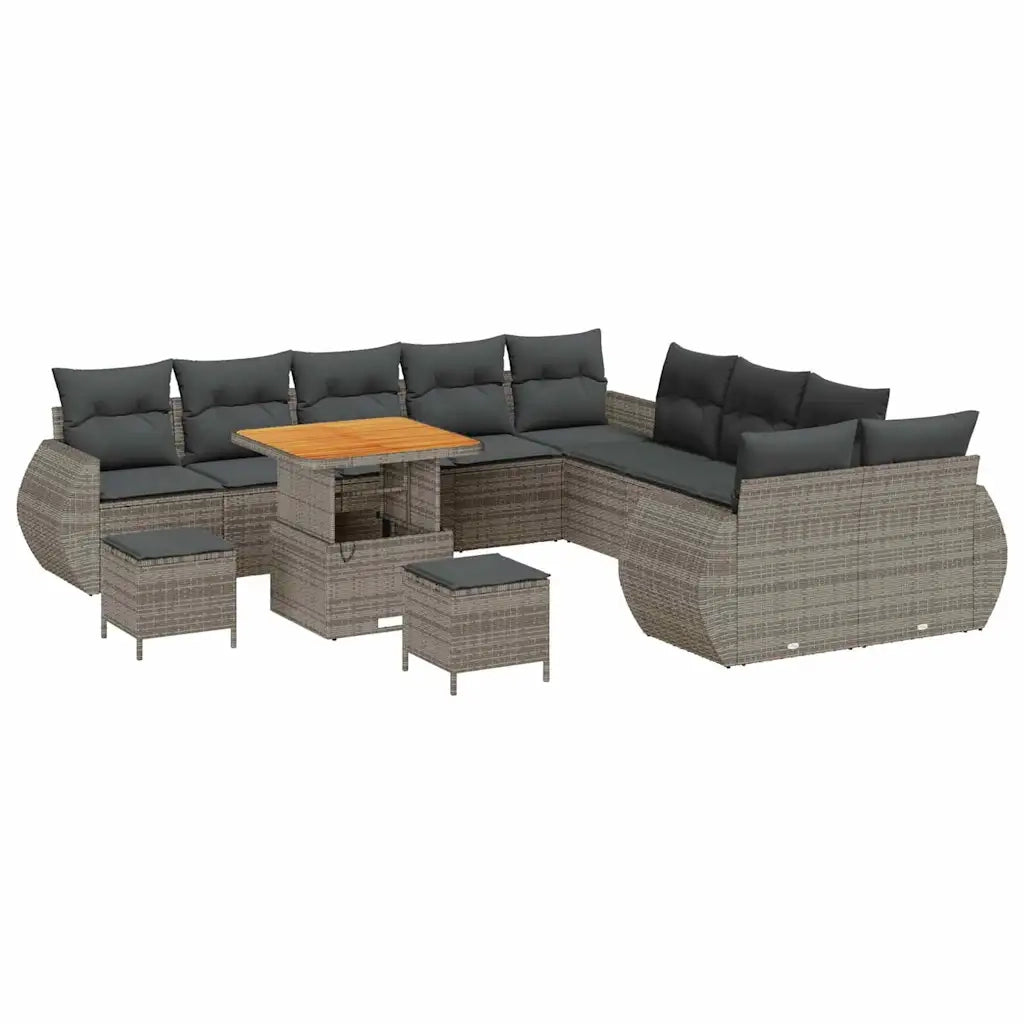 Set Divano da Giardino 13 pcs Grigio polyrattan 3361933