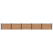 Pannello di Recinzione 5 pcs WPC e Alluminio Marrone