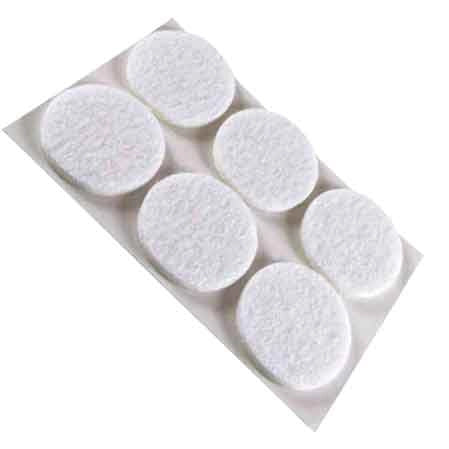 FELTRINI TONDI Ø 16 mm - Bianco - Blister 15 pezzi
