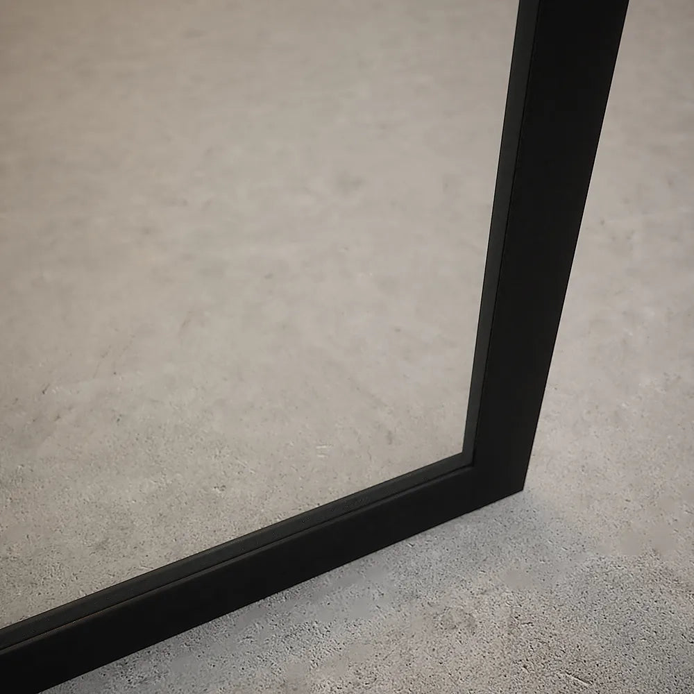 Doccia walk-in full frame 110 cm vetro trasparente profili neri | Rodi