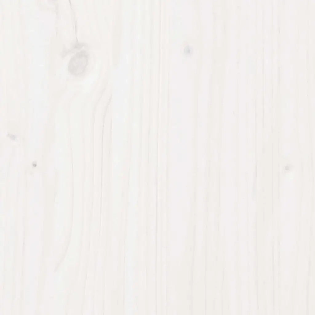 Testiera con Ripiani-Testata contenitore Bianca 135 cm in Legno Massello di Pino 135649