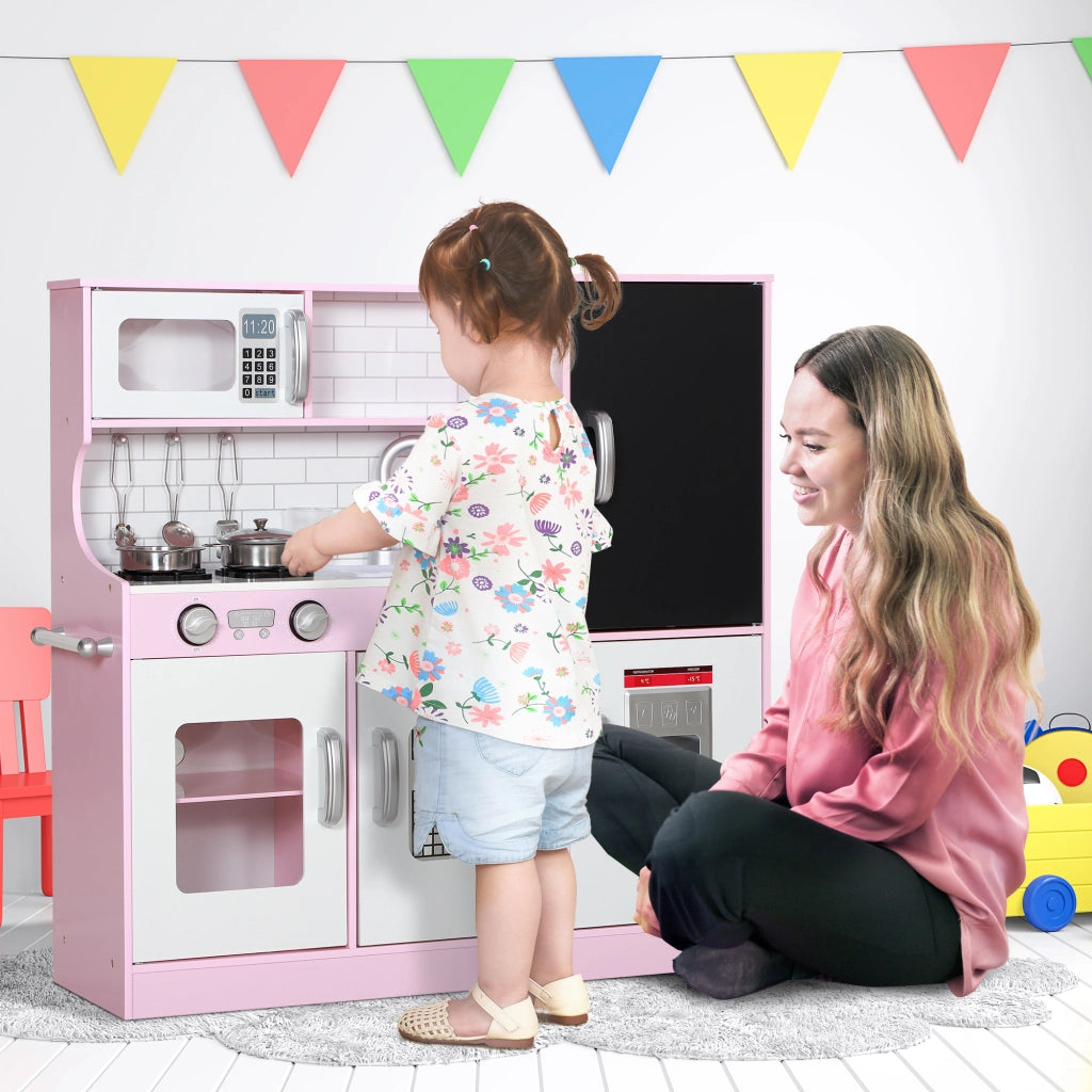 Cucinetta Bambini con Accessori ¨C Zephmum ¨C Rosa 84x27x81 cm