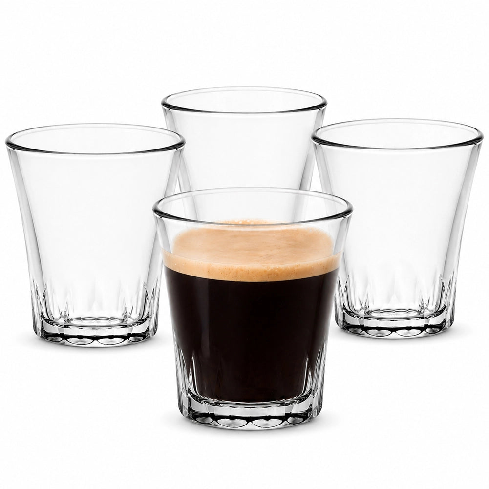Set 4 Bicchierini Amalfi per Caffè Liquore 7cl Resistente Lavabile Lavastoviglie