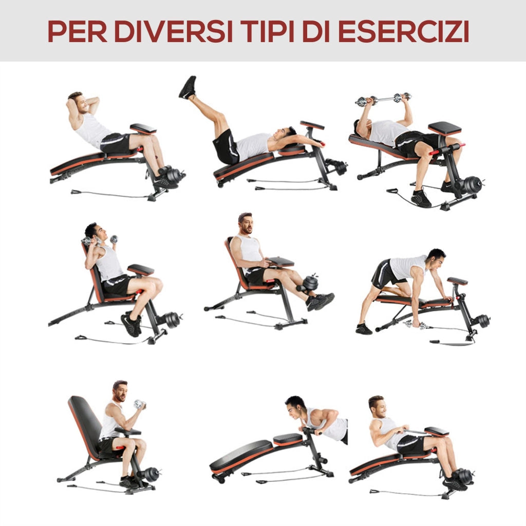 Panca Palestra Pieghevole ¨C Minimal ¨C Rosso