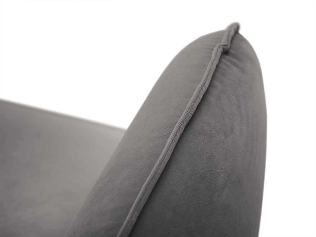 Cosmopolitan Design - Divano "Vienna" 4 posti in velluto grigio chiaro 