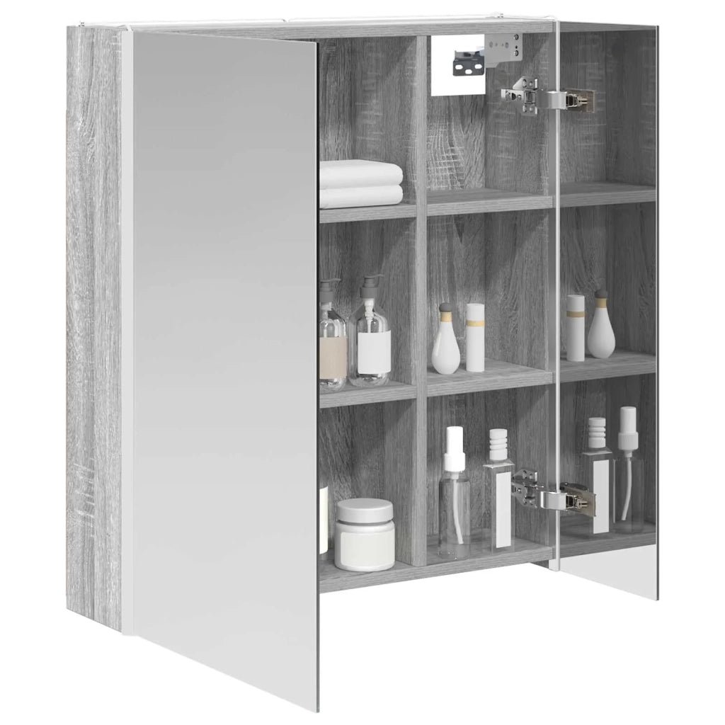 Mobiletto per specchio da bagno Grigio Sonoma 889244