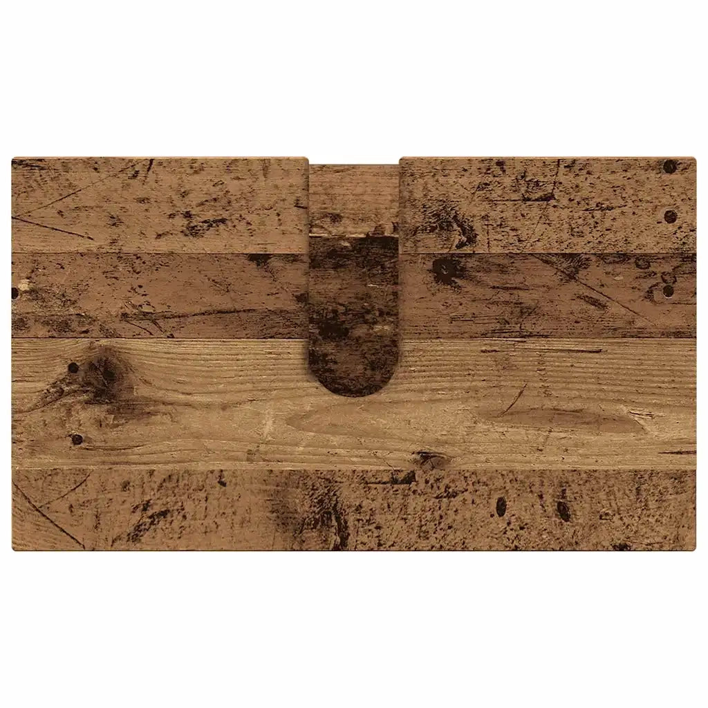 Set di mobili per il bagno con porta 4 pcs Legno vecchio 3393011