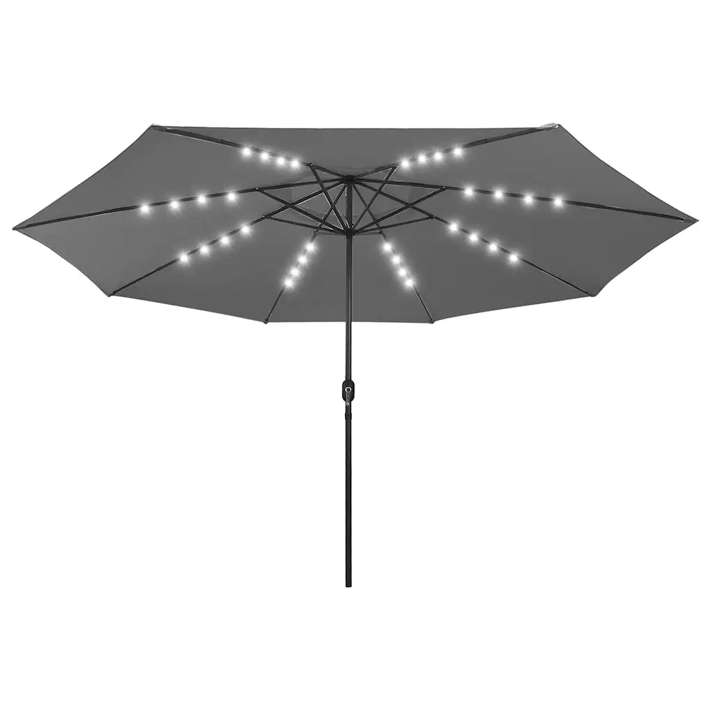 Ombrello | Parasolne da Giardino con Luci LED 400 cm Antracite