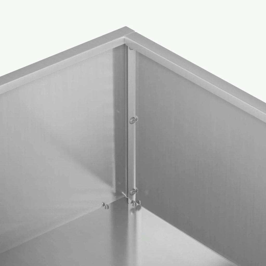 Vaso da giardino 2 pz Argento 100 x 100 x 20 cm Acciaio zincato 8005033