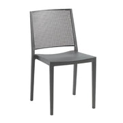 Set 4 Sedia polipropilene Grid colore grigio