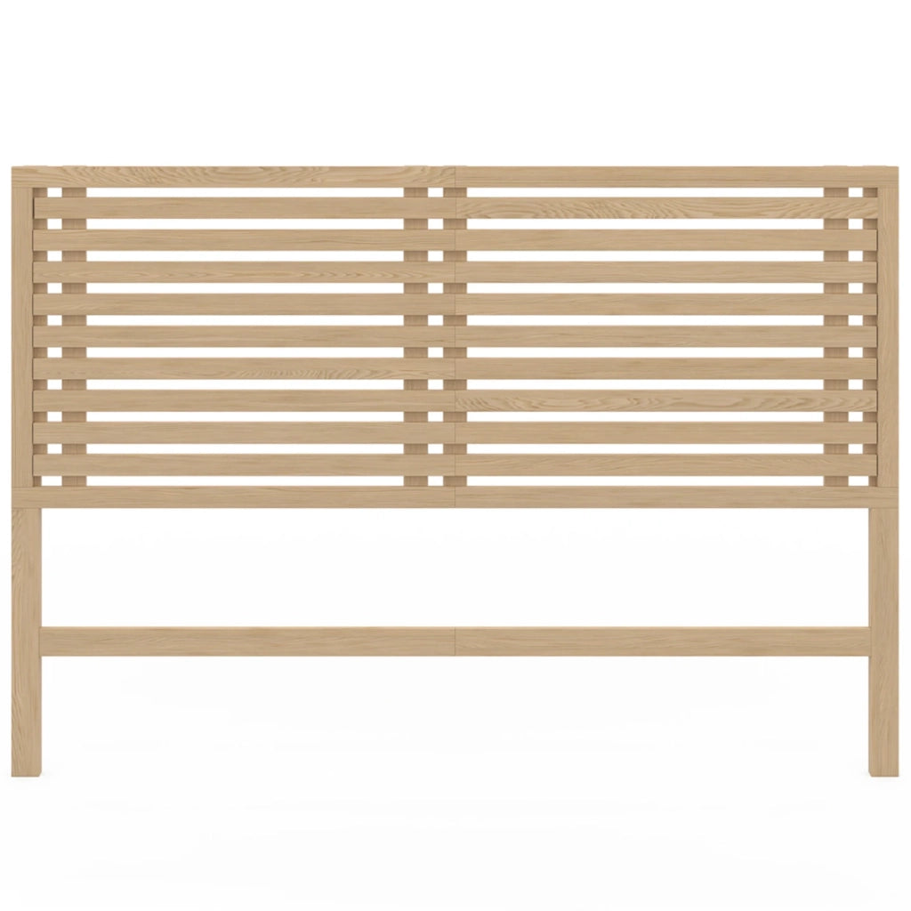 IDMarket - Cabecero de listones de madera clara AVA 160 CM