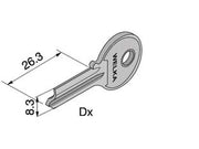 CHIAVE GREZZA 5 SPINE PER CILINDRO- - (500.05.00.1) - 20 pezzi WELKA