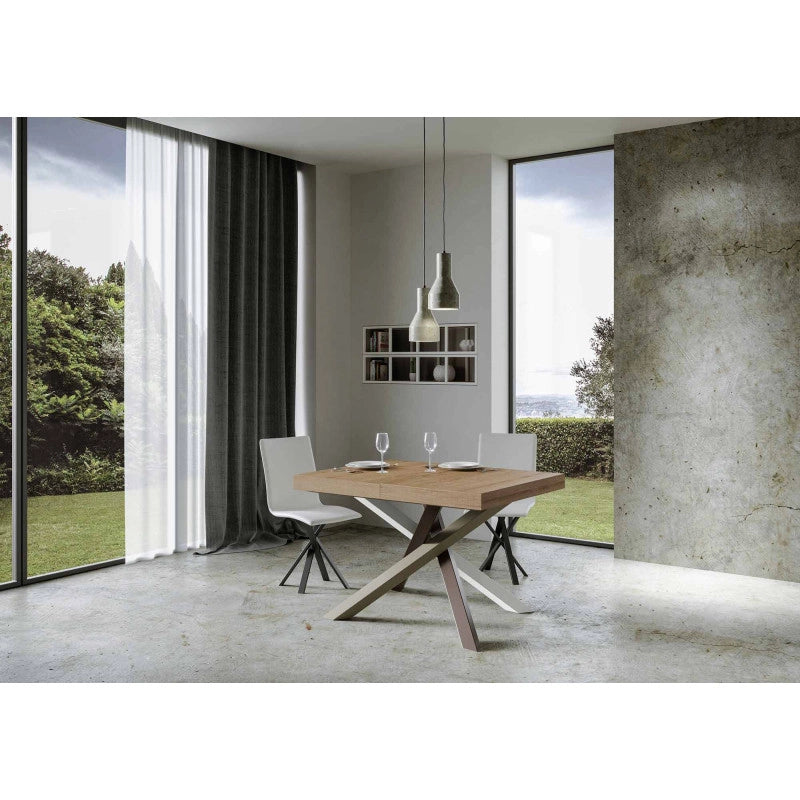 Tavolo allungabile 140/400x90 cm Volantis telaio Multicolore 4/C - Quercia Natura
