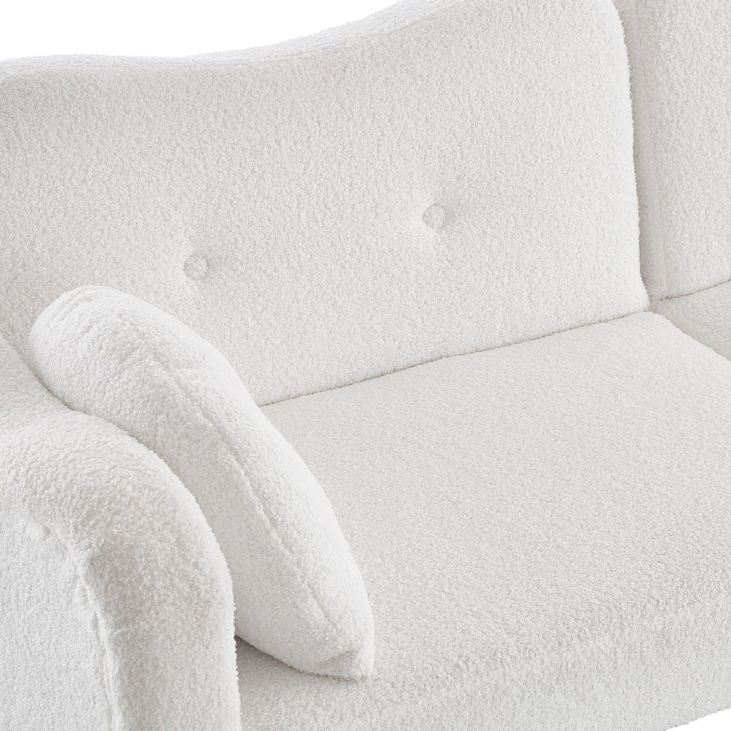 Divano Letto 2 Posti con Schienale Reclinabile ¨C MINIMAL ¨C Tessuto, Piedini Dorati