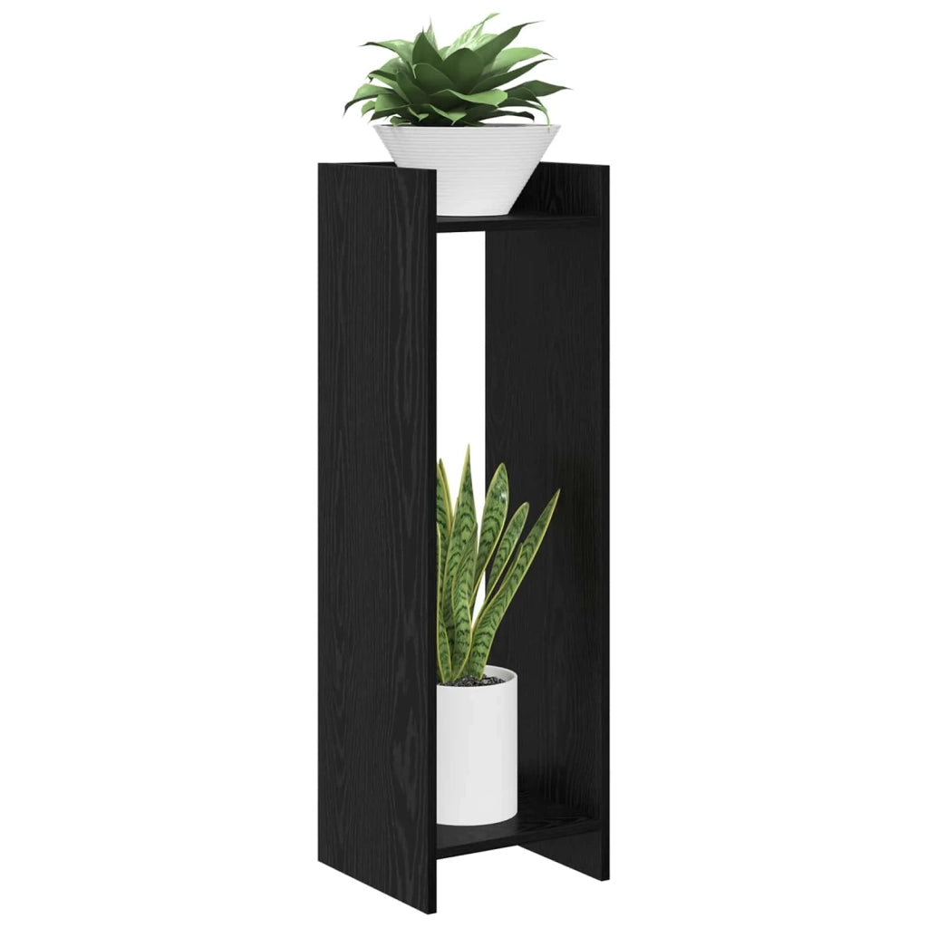Supporto per piante Rovere Nero 30 x 30 x 100 cm 899564