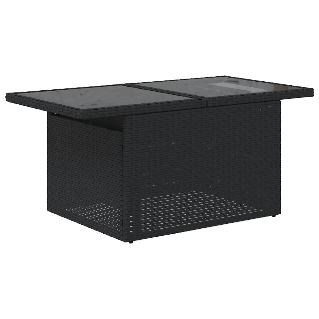 Set Divani da Giardino con Cuscini 7pz Nero Polyrattan 3326667