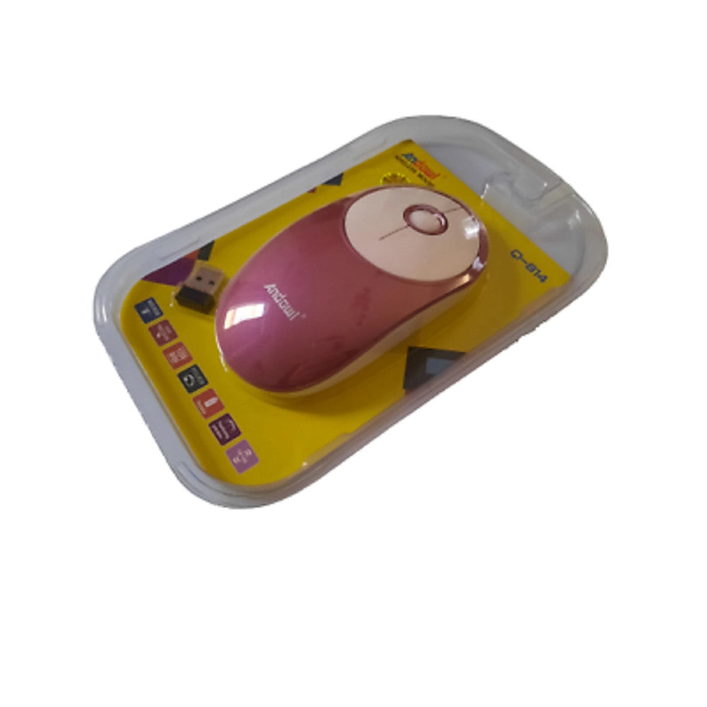 Trade Shop - Mouse Wireless Ottico Senza Fili Usb Notebook Pc Computer 1200 Dpi 2,4ghz Q-814 -