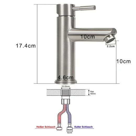 ZMH Miscelatore Miscelatore monocomando ad alta pressione per cucina