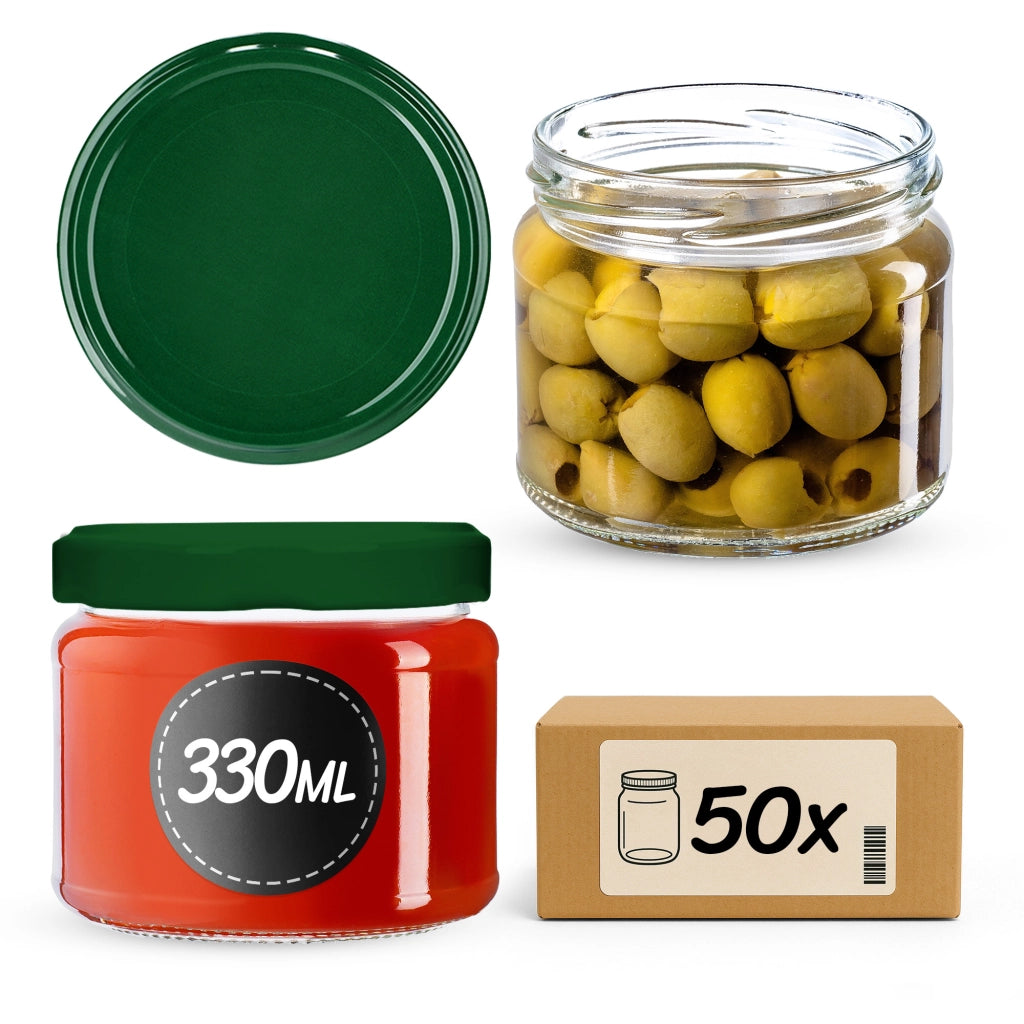 KADAX Sonka vasetti 330ml 50pz 82mm + coperchi verdi