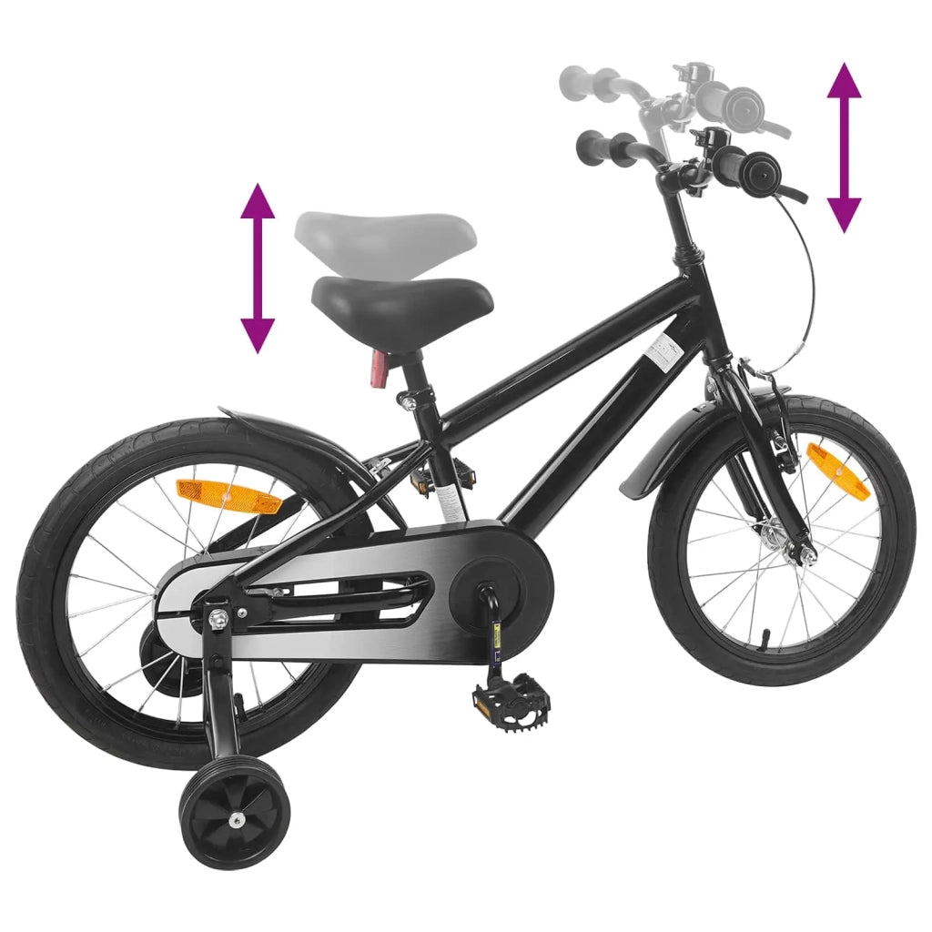 Bicicletta per Bambini 16 Pollici per bambini di 4-6 anni Nero 42009345