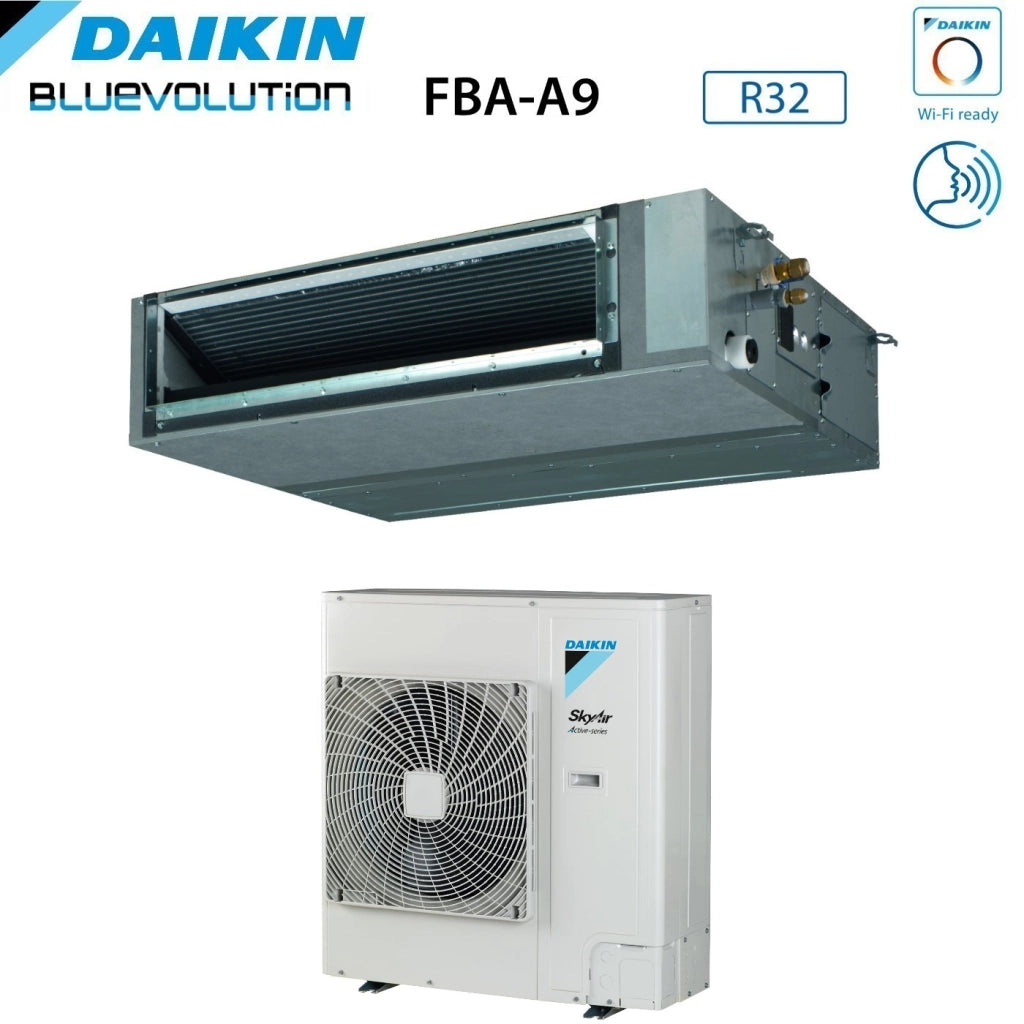 Climatizzatore Condizionatore Daikin Bluevolution Canalizzato Canalizzabile Media Prevalenza 42000 Btu FBA125A + RZASG125MV1 Monofase R-32 Wi-Fi Optional