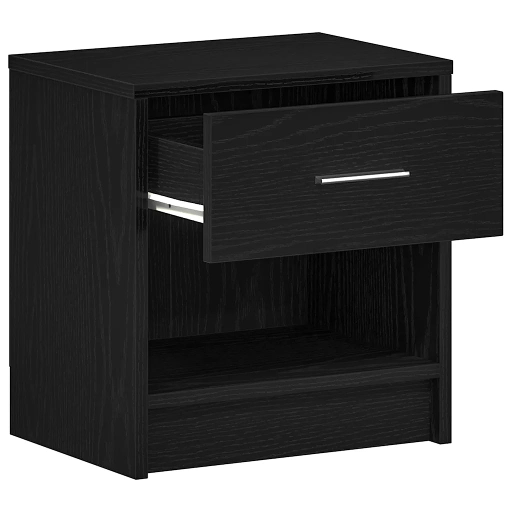 Comodino con Cassetto Nero 39x28x41 cm 858751