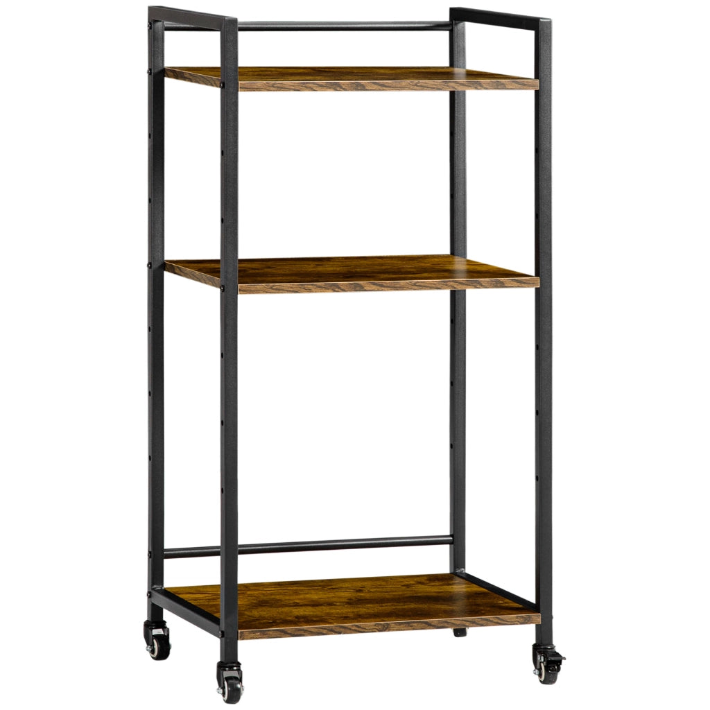 Scrivania con cassettiera e scaffale ¨C zephmum ¨C marrone 50x35x100,5 cm