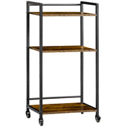 Scrivania con cassettiera e scaffale ¨C zephmum ¨C marrone 50x35x100,5 cm