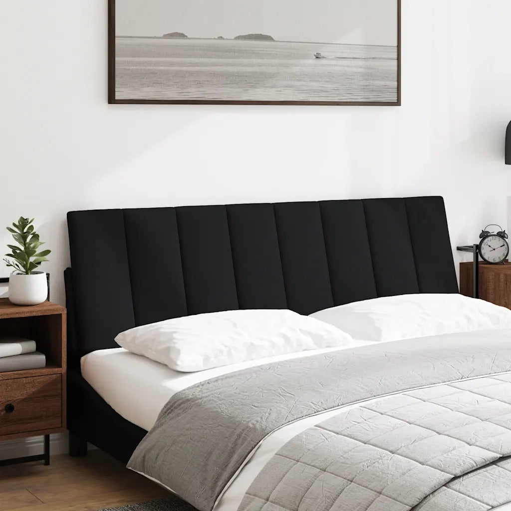 Cuscino Testiera Hanko Nero 160 cm in Tessuto 4019172