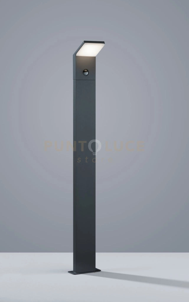 PEARL PALO BASSO LED 8W 900lm, 3000K ALLUMINIO GRIGIO ANTRCITE CM100 IP54 CON SENSORE