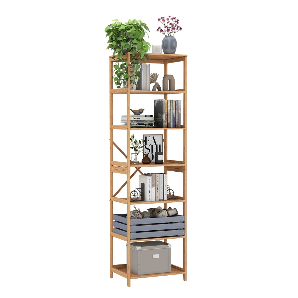 Vicco Scaffale Bambù 48.3 x 166.5 cm con 7 scomparti