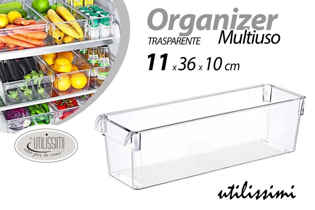 Contenitore Organizer Sovrapponibile Trasparente 36 x 11 x 10 cm Gicos