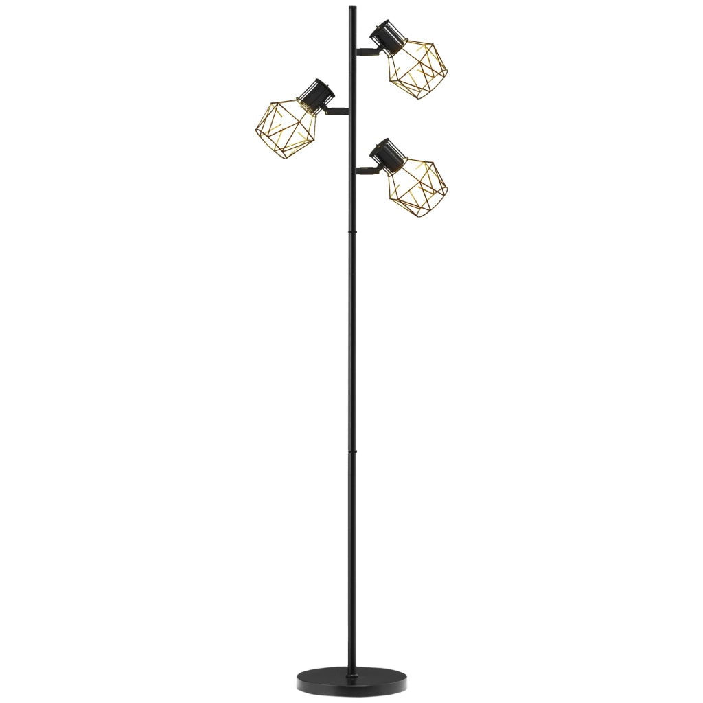 Lampada da terra a 3 luci ¨C Minimal ¨C nero 41x28x169 cm