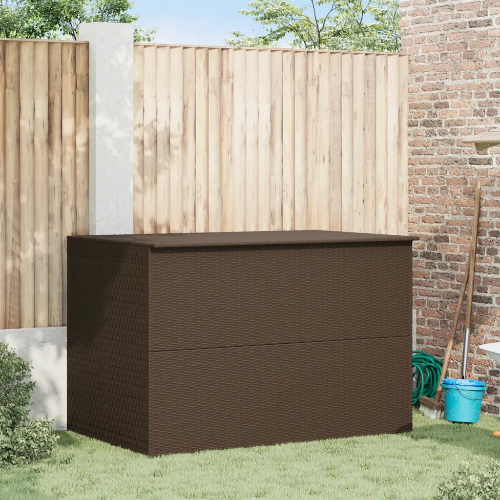 Baule da Giardino Marrone 150x100x100 cm in Polyrattan 44246