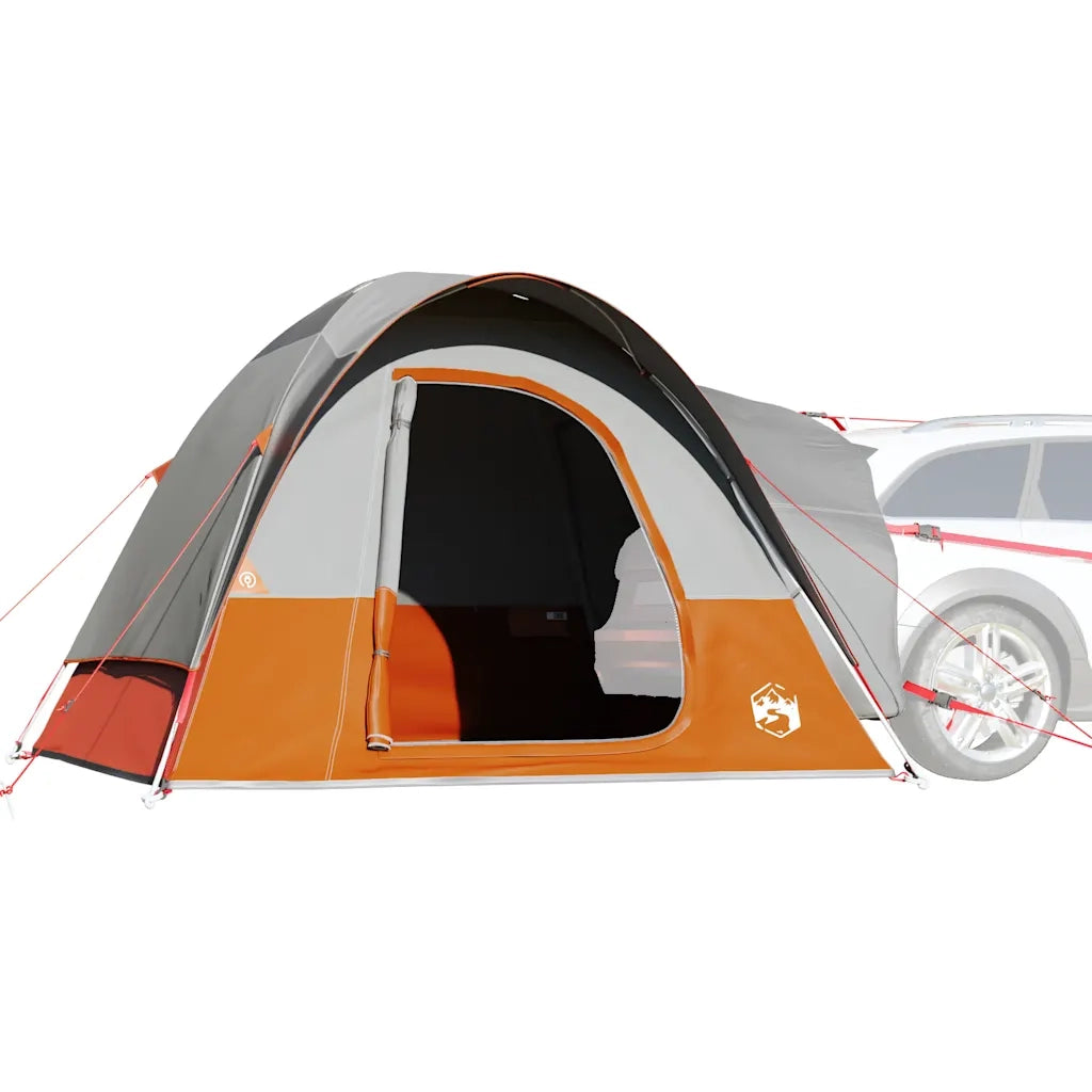 Tenda da Campeggio 4 Persone-Tenda per Escursionismo Grigio e Arancione Impermeabile 389115