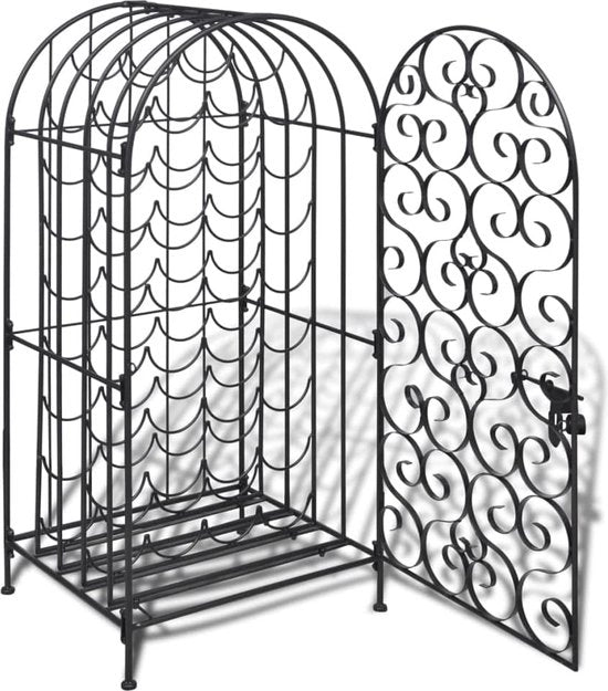 Wine rack per 35 bottiglie in metallo - Stilistico e Sostenibile