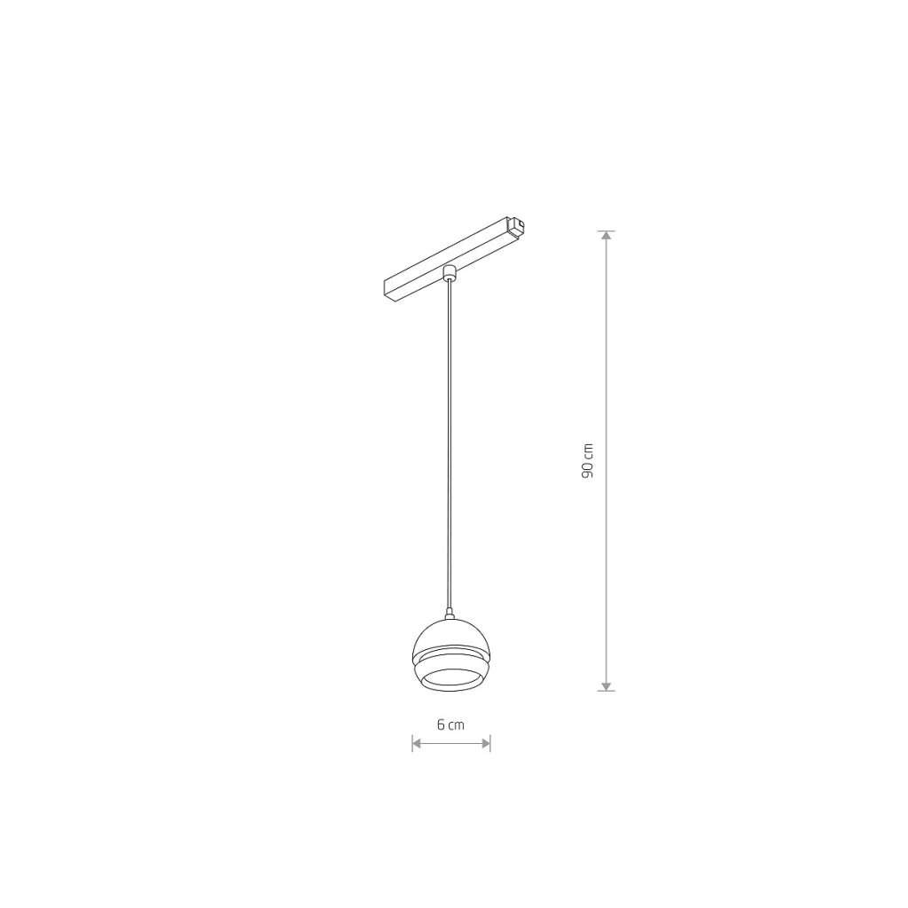 Lampada sospesa binario magnetico Nowodvorski LVM nera 5W