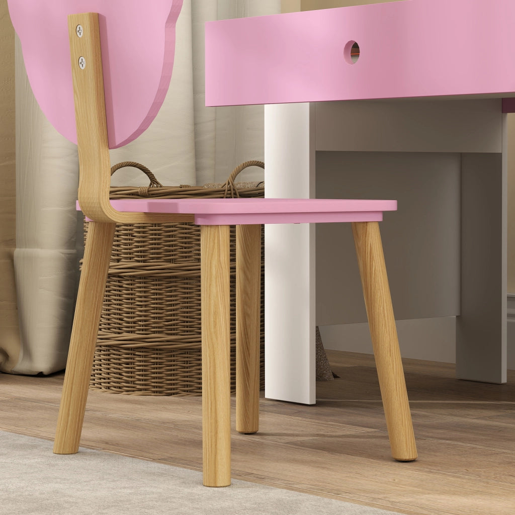 Scrivania Bambini con Sedia e Cassetto ¨C zephmum ¨C Rosa
