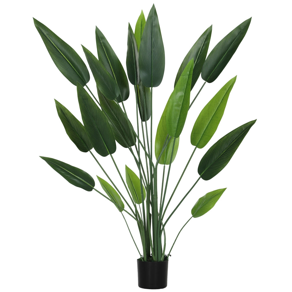 Pianta Artificiale Strelitzia da Interno ¨C zephmum ¨C Verde 140 cm con Vaso